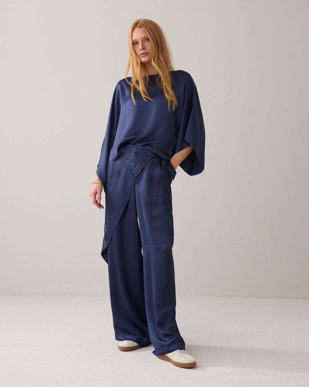 Silky top met kimonomouw