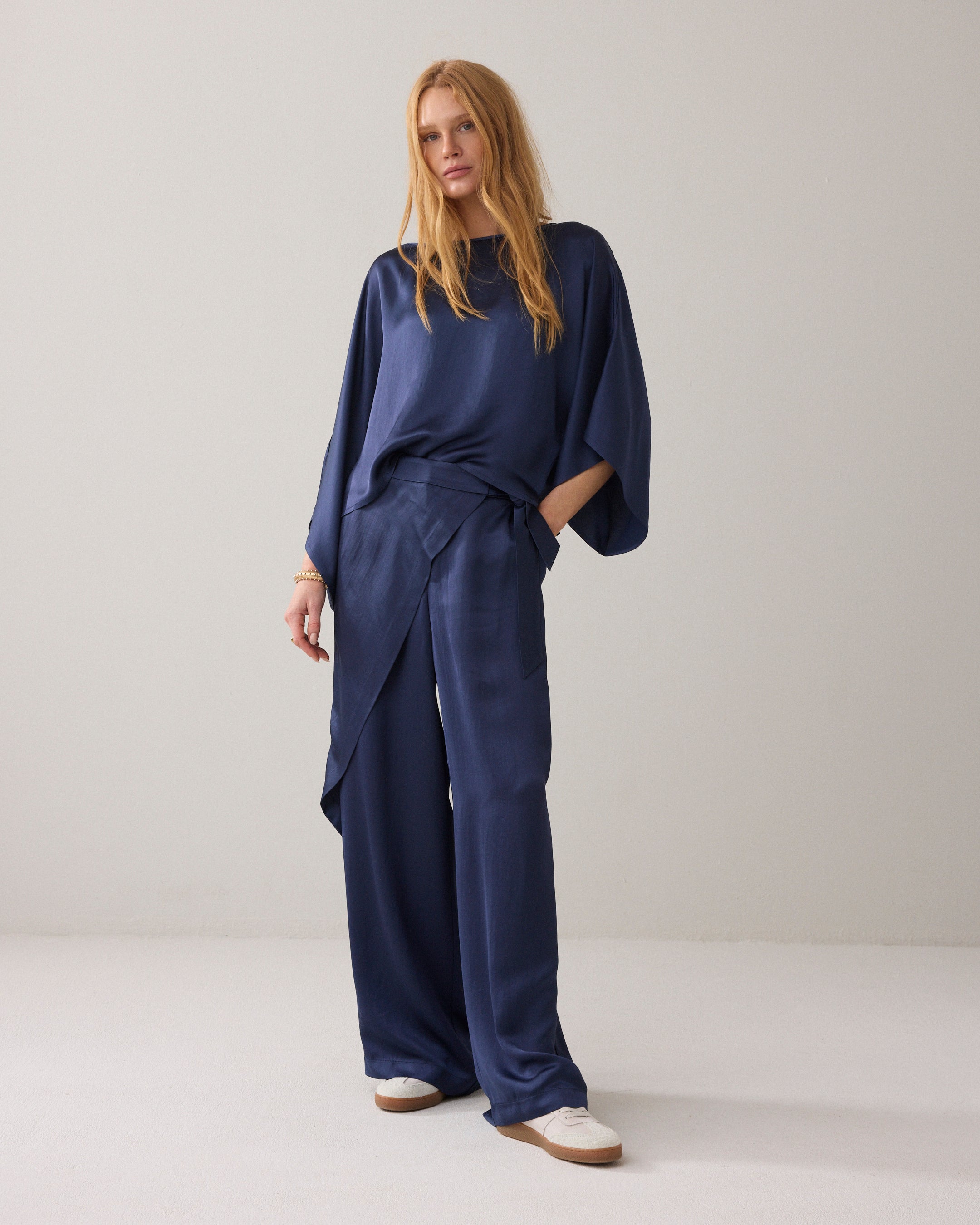 Silky top met kimonomouw