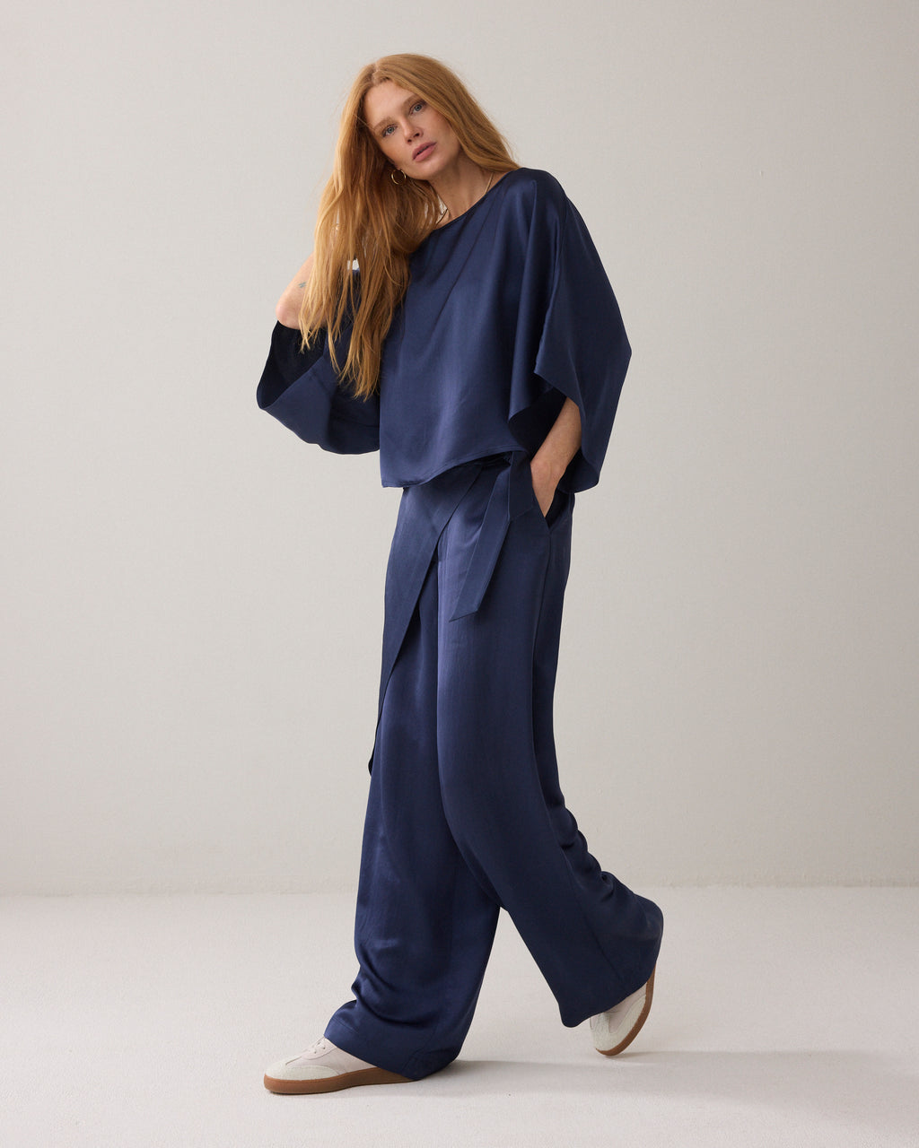 Silky top met kimonomouw