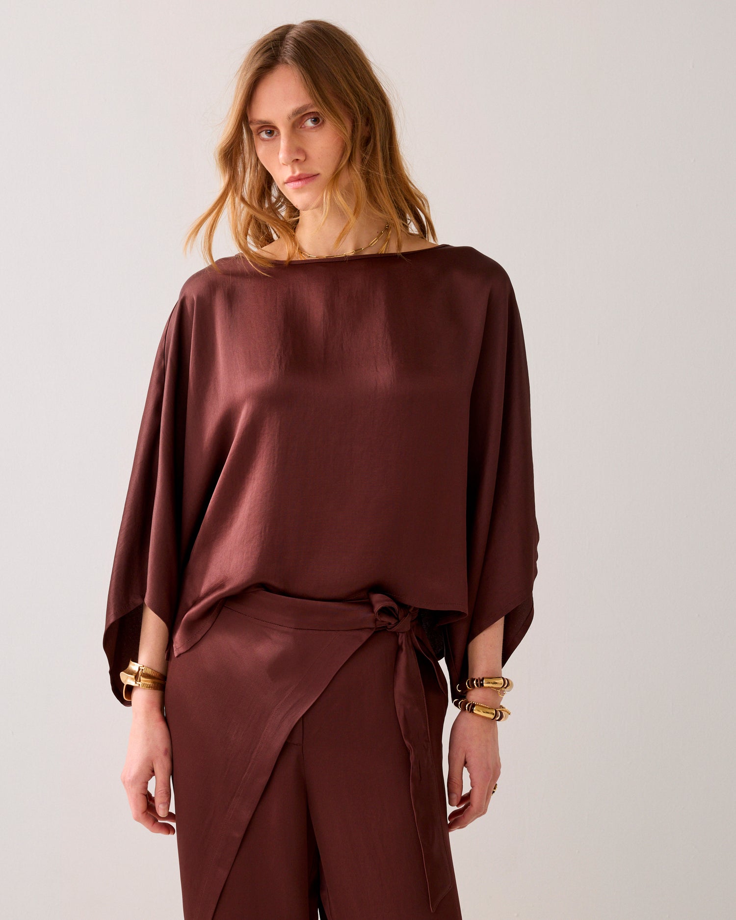 Silky Oberteil mit Kimonoärmel