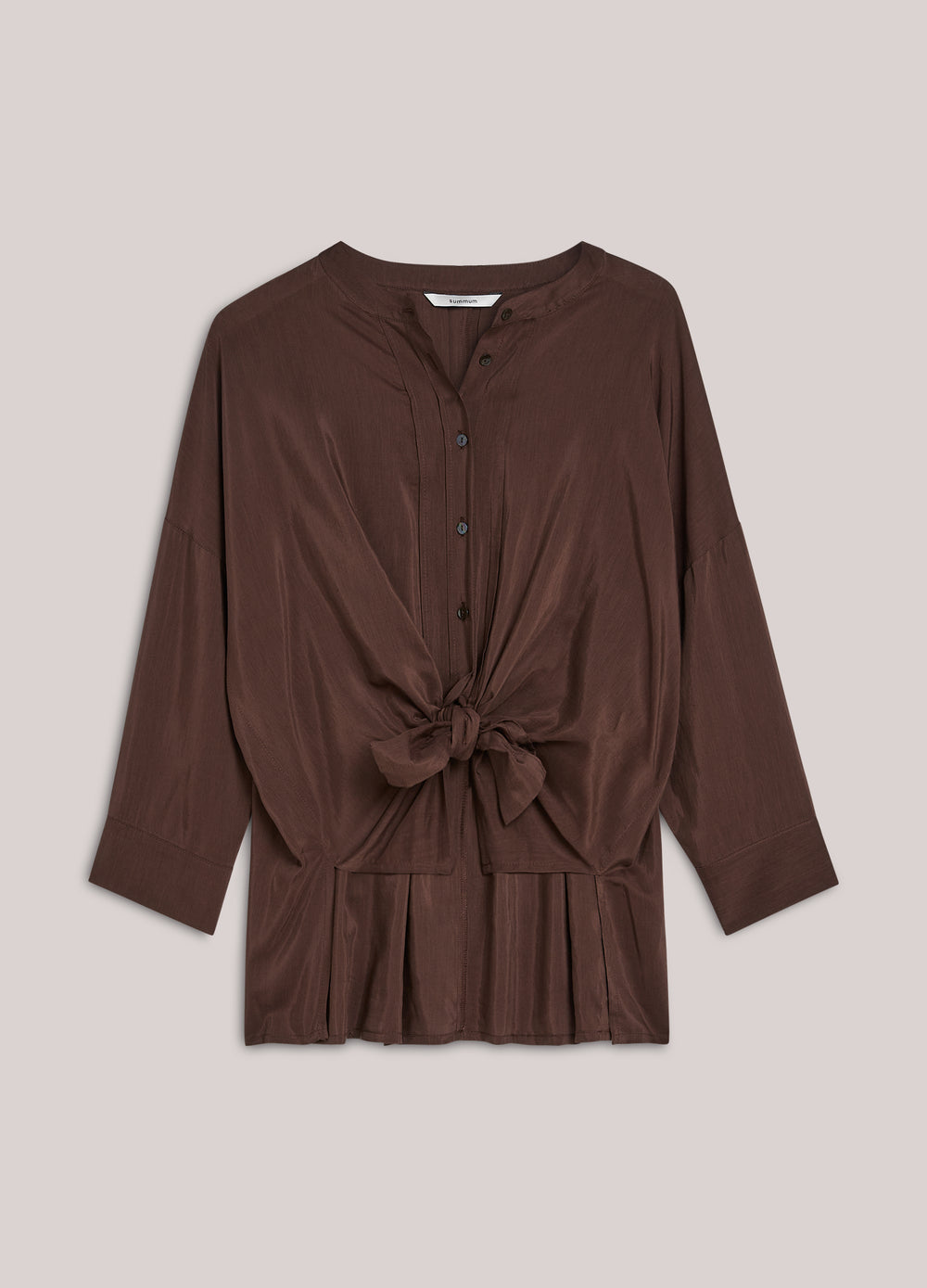Glanzende wear-your-way overhemdblouse