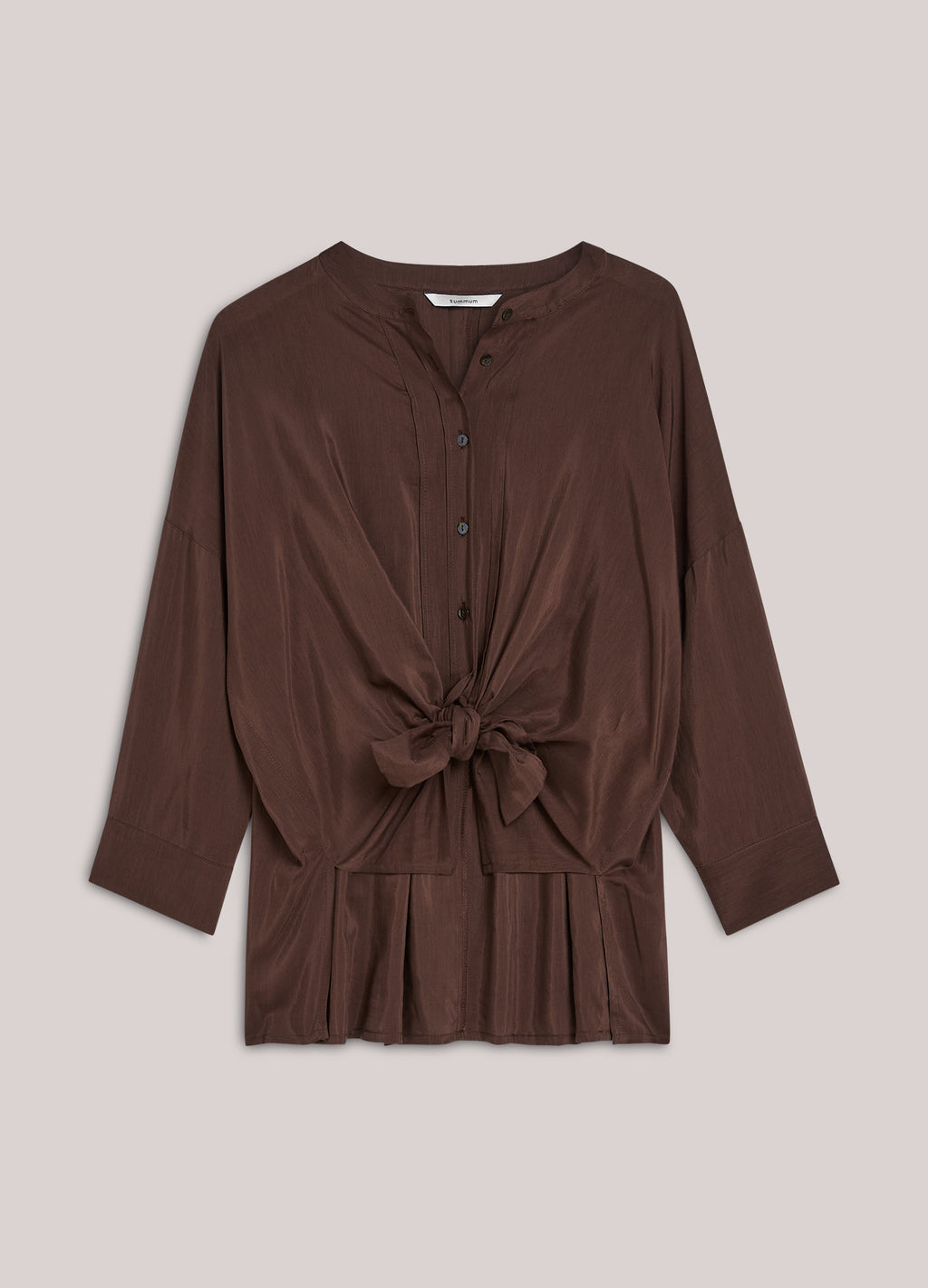 Glanzende wear-your-way overhemdblouse