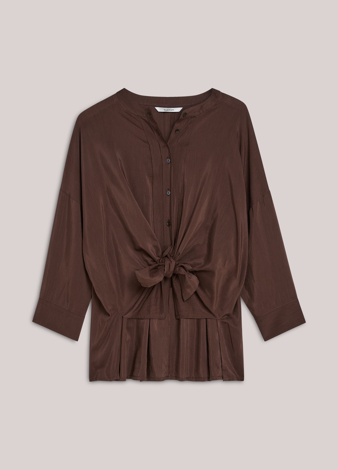 Glanzende wear-your-way overhemdblouse