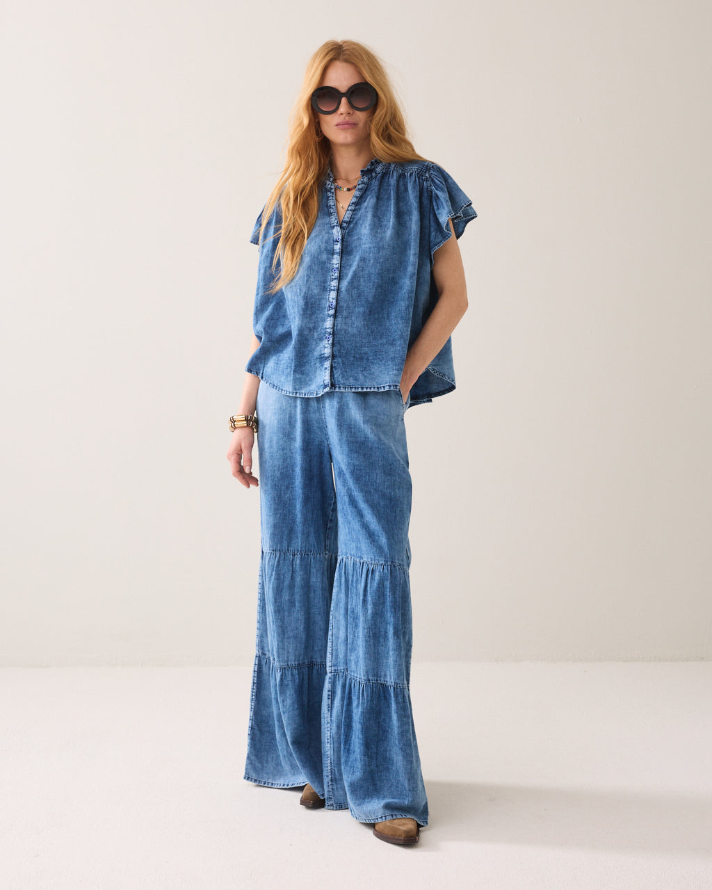 Chemisier en denim souple