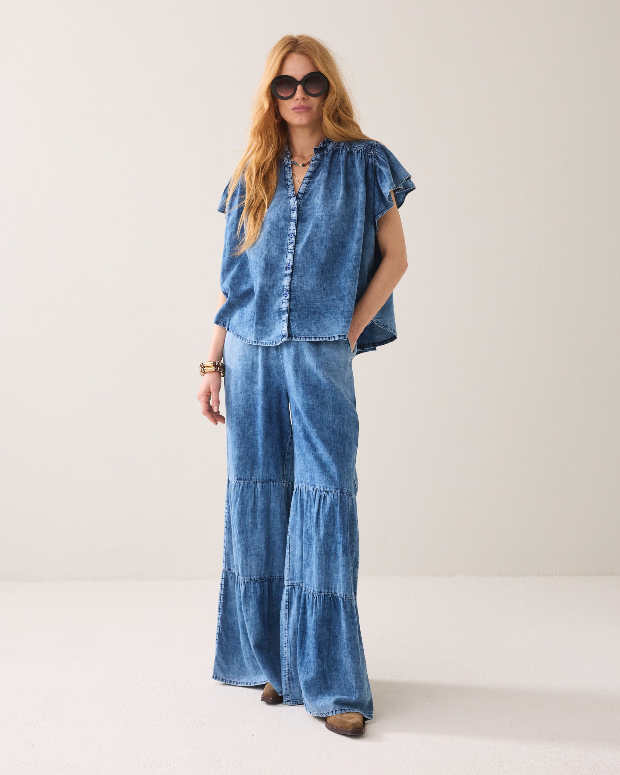 Chemisier en denim souple