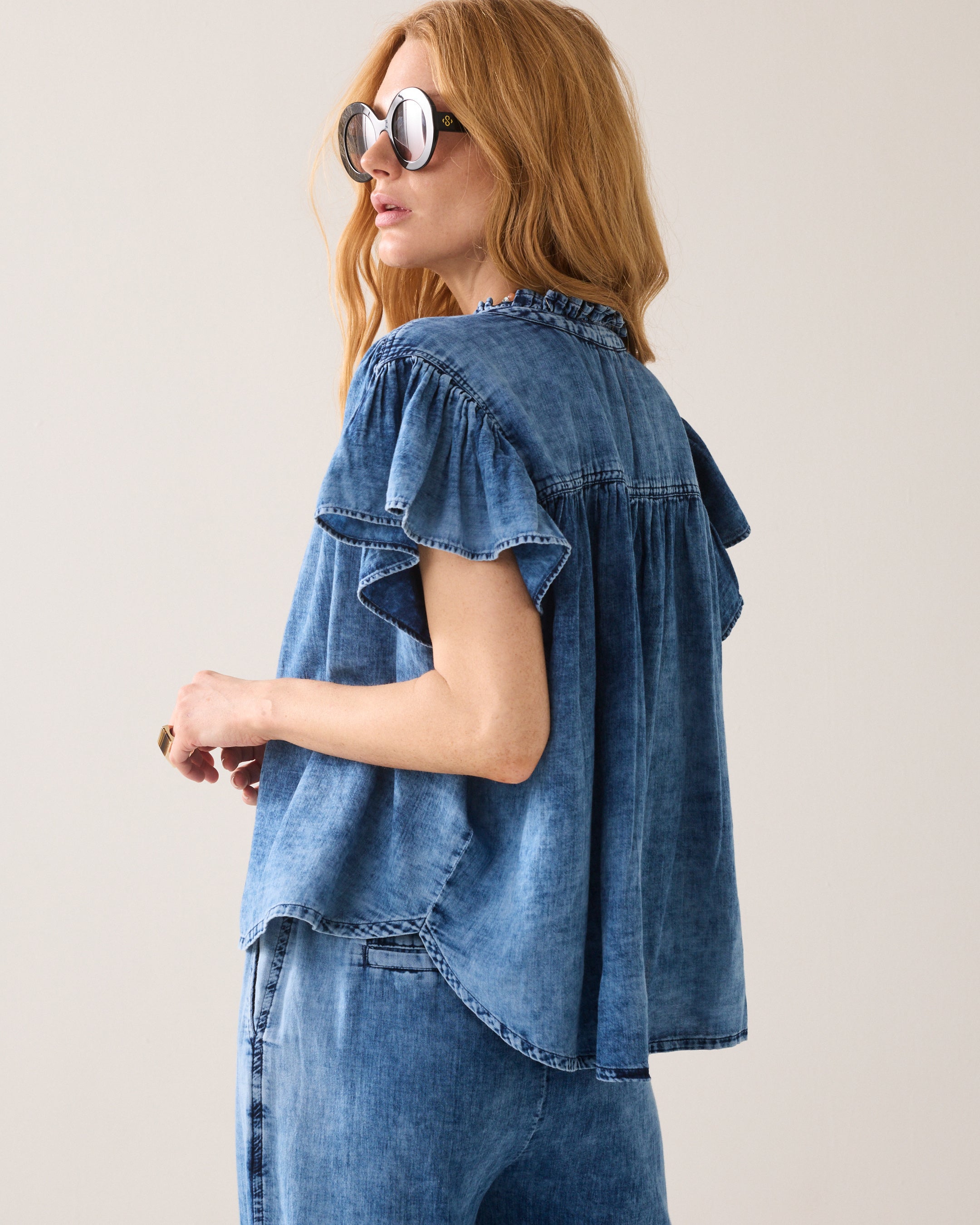Chemisier en denim souple