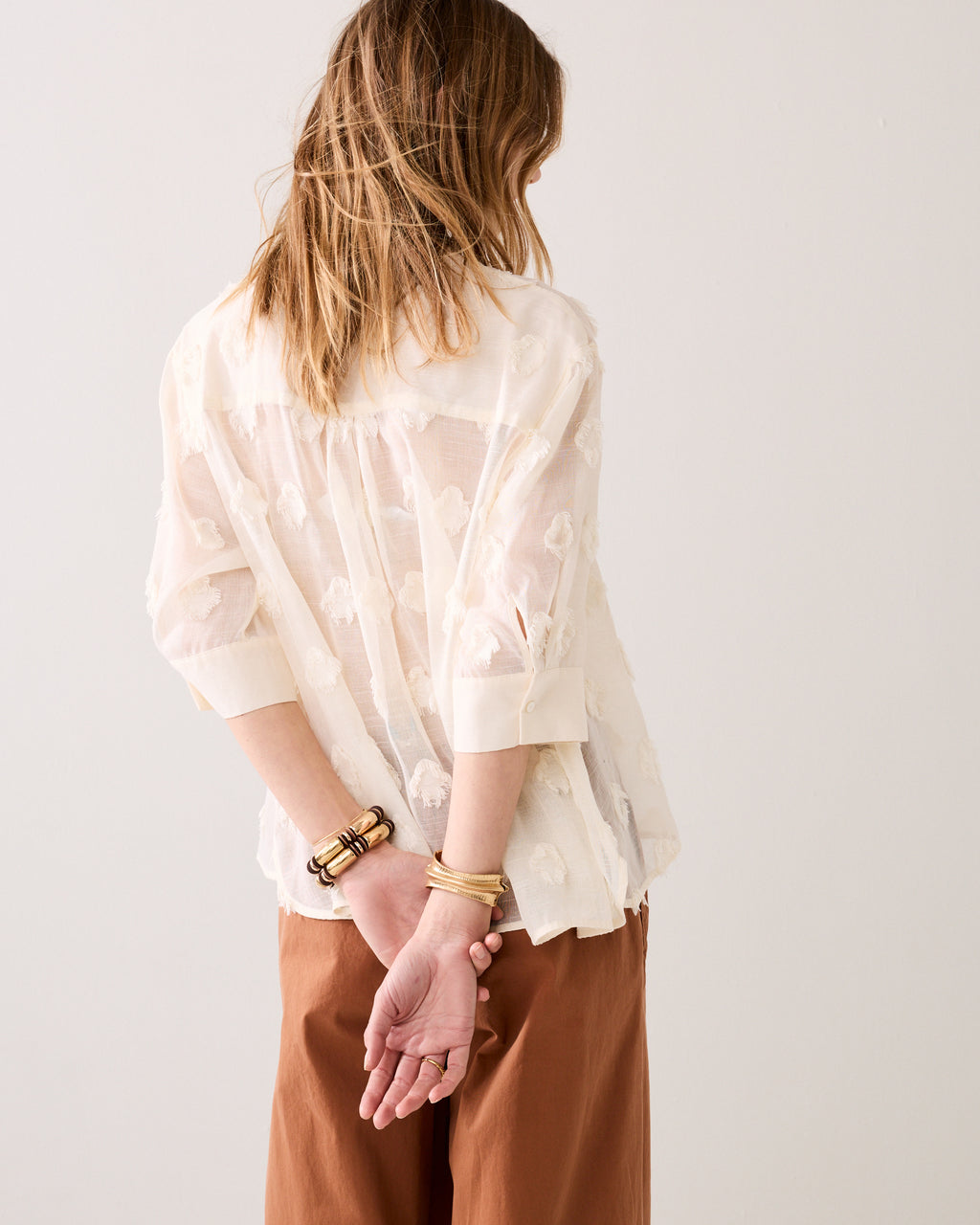 A-line blouse with 3D dots