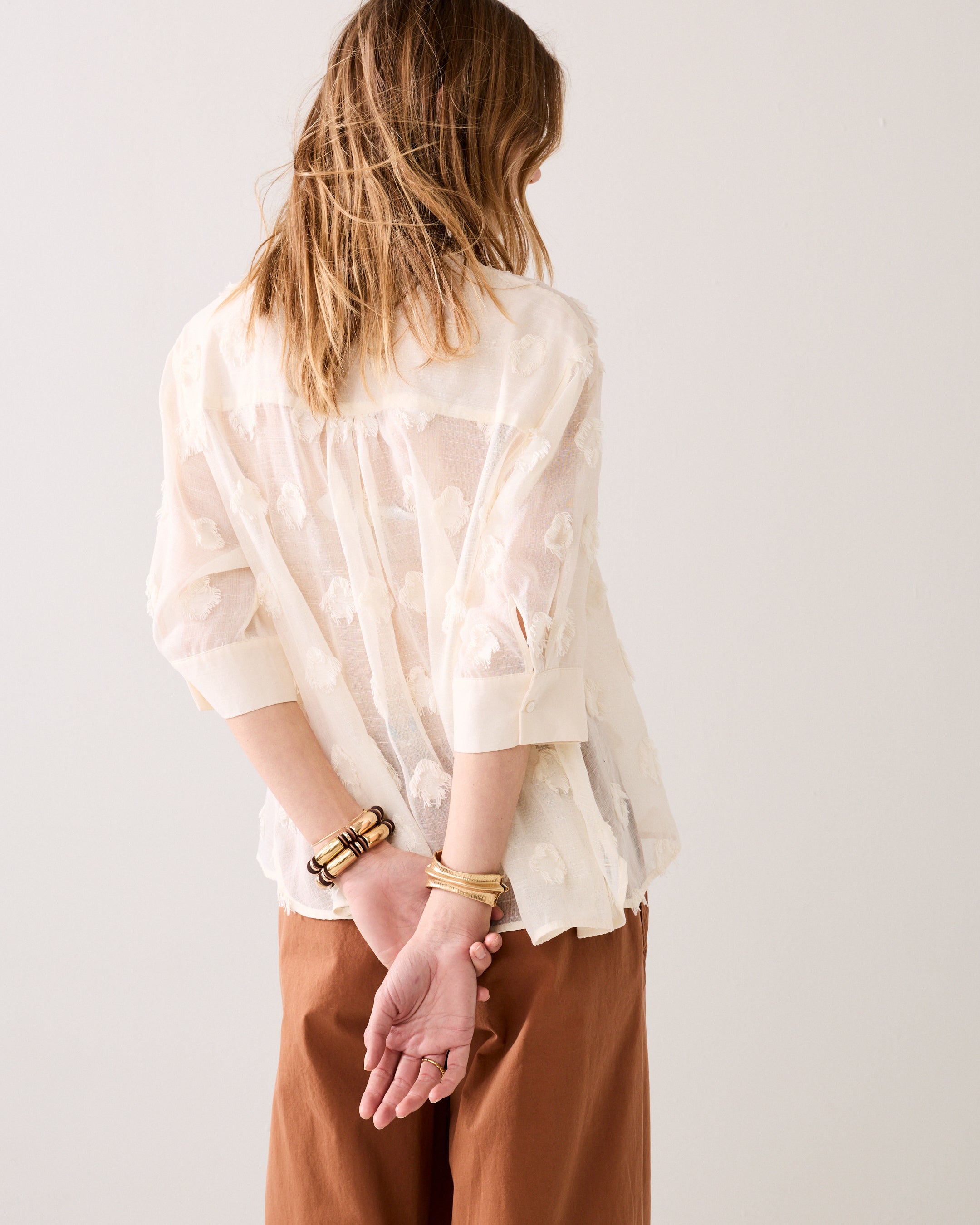 A-line blouse with 3D dots