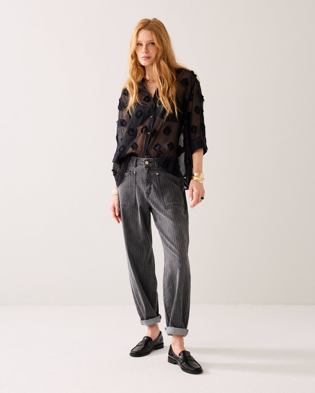 A-lijn blouse 3D-dots