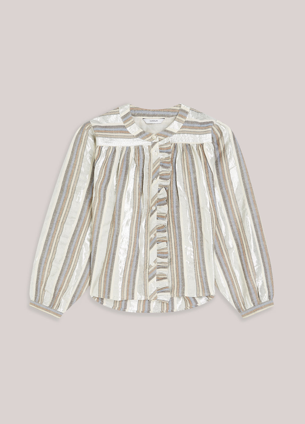 Streepjesblouse lurex
