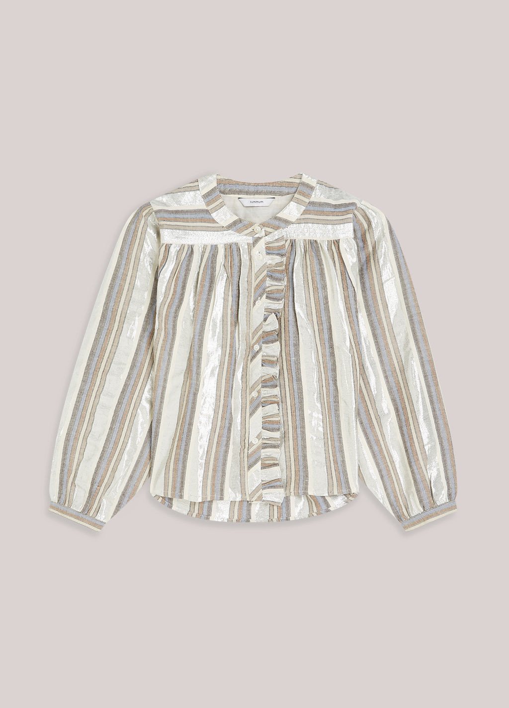Streepjesblouse lurex