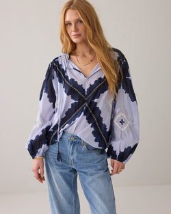 Top tie-dye en voile de coton