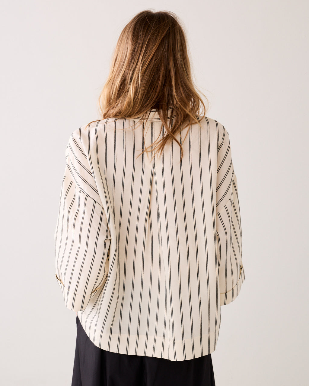 Top met chenille-streep