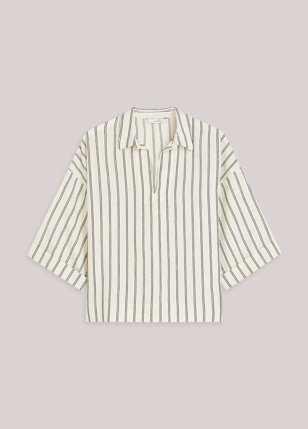 Top met chenille-streep
