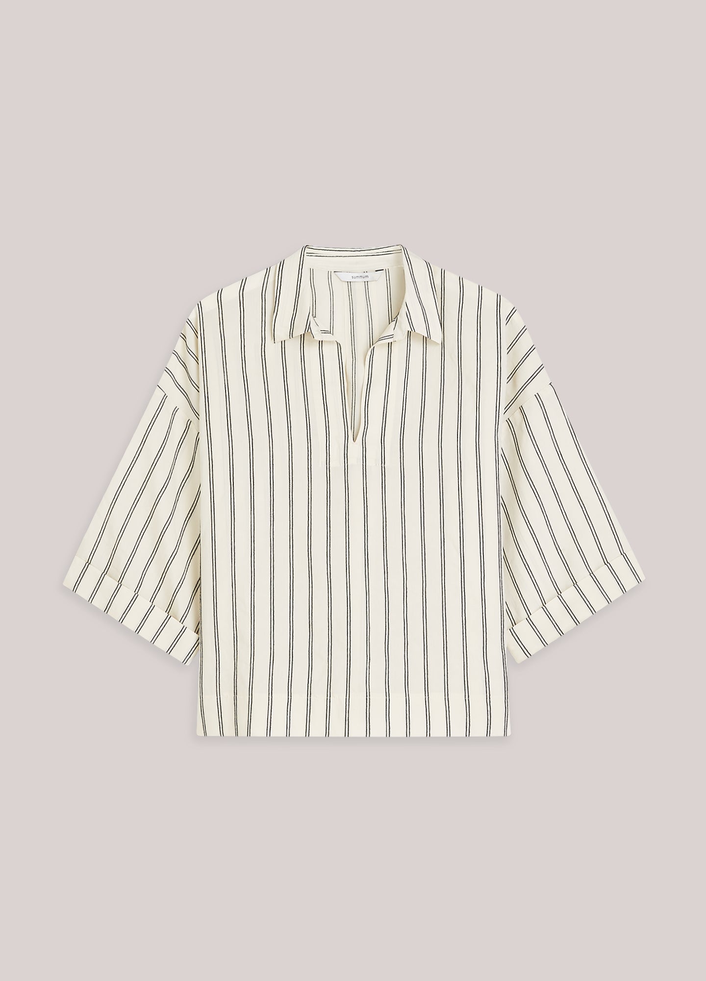 Top met chenille-streep