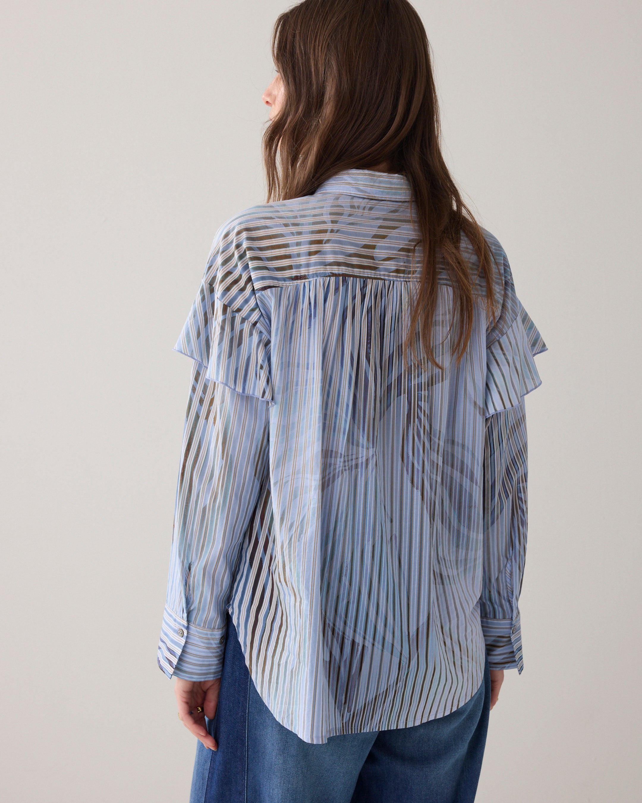 Overhemdblouse met print
