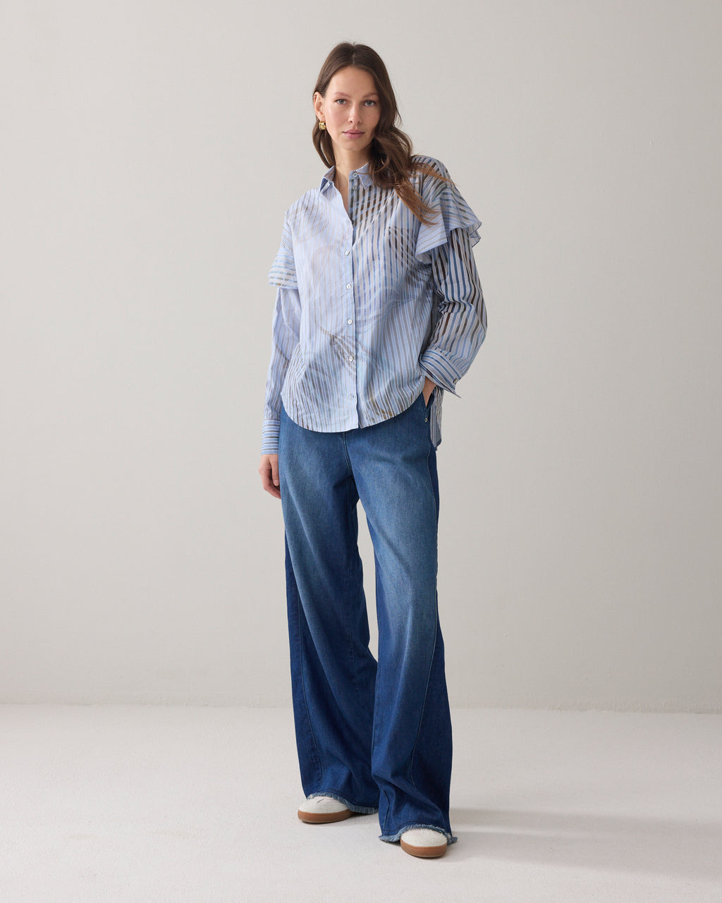 Overhemdblouse met print