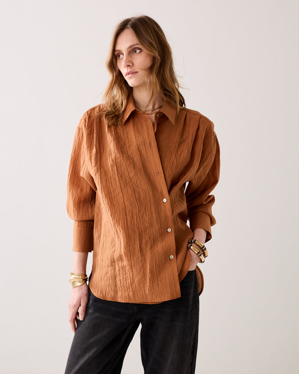 Wear-your-way blouse lyocellblend