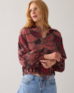 Blouse met vleermuismouw