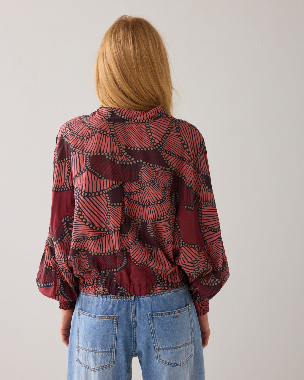Blouse met vleermuismouw