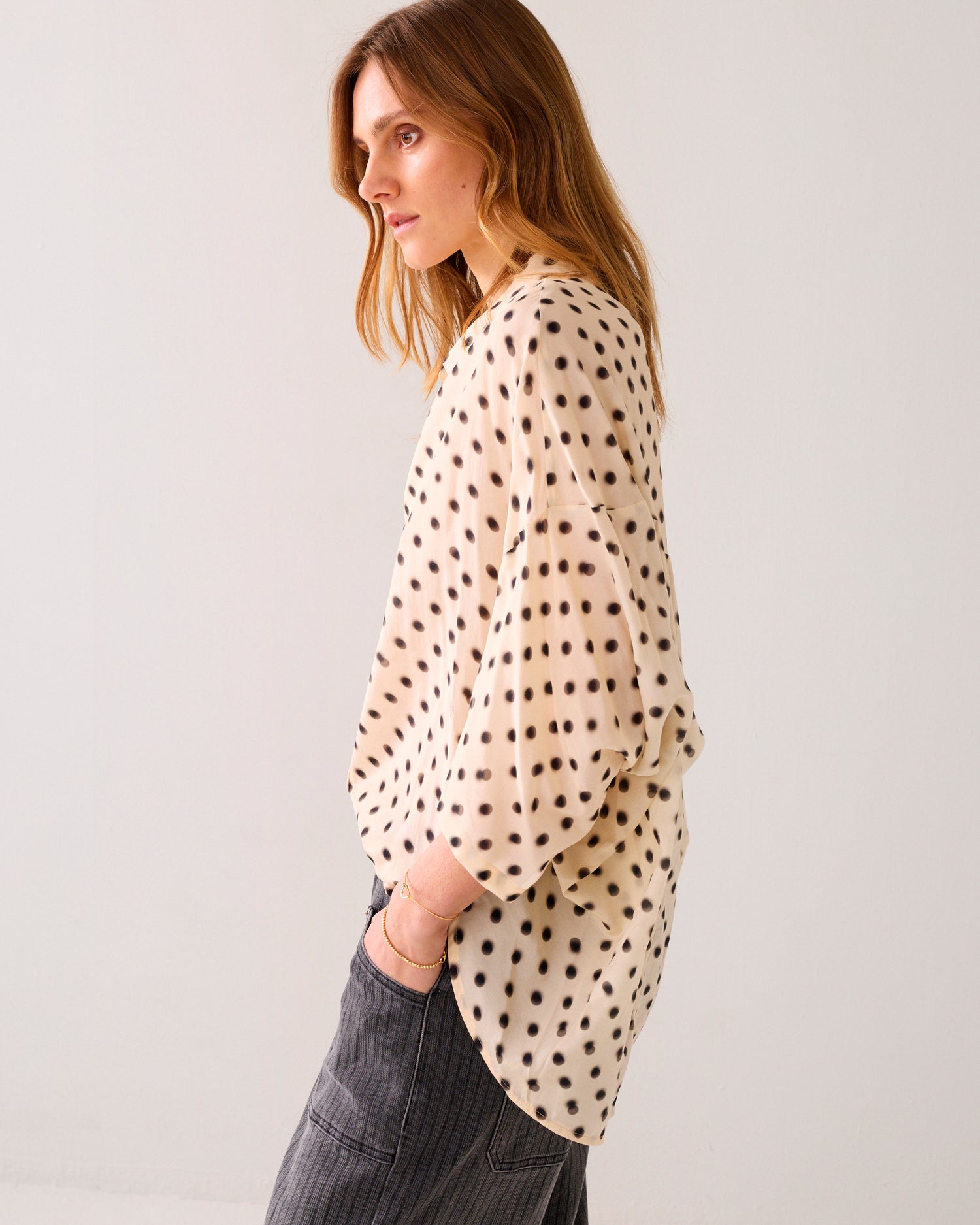 Polka dot blouse