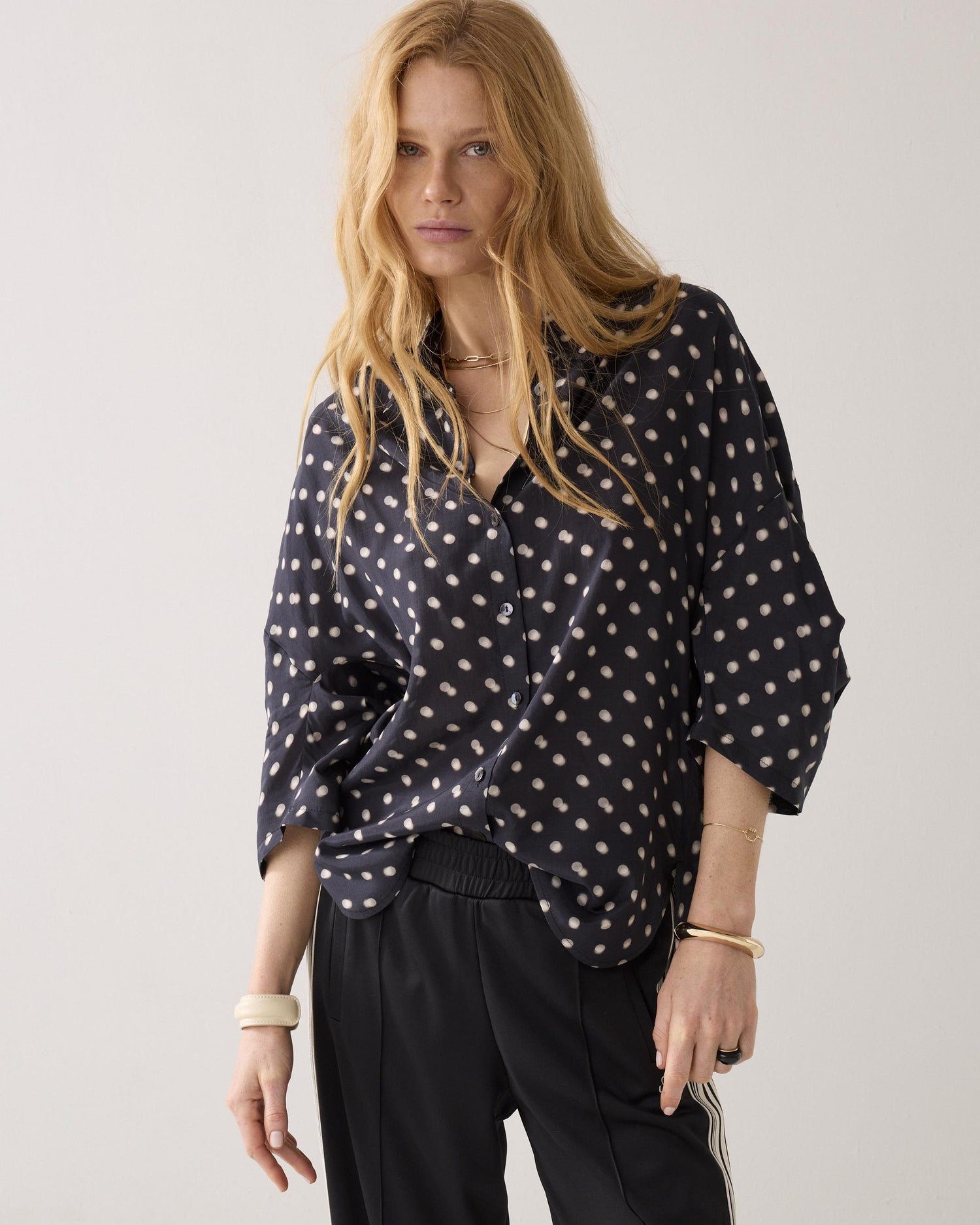 Polka-Dot-Bluse