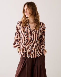 Chemisier en viscose safari