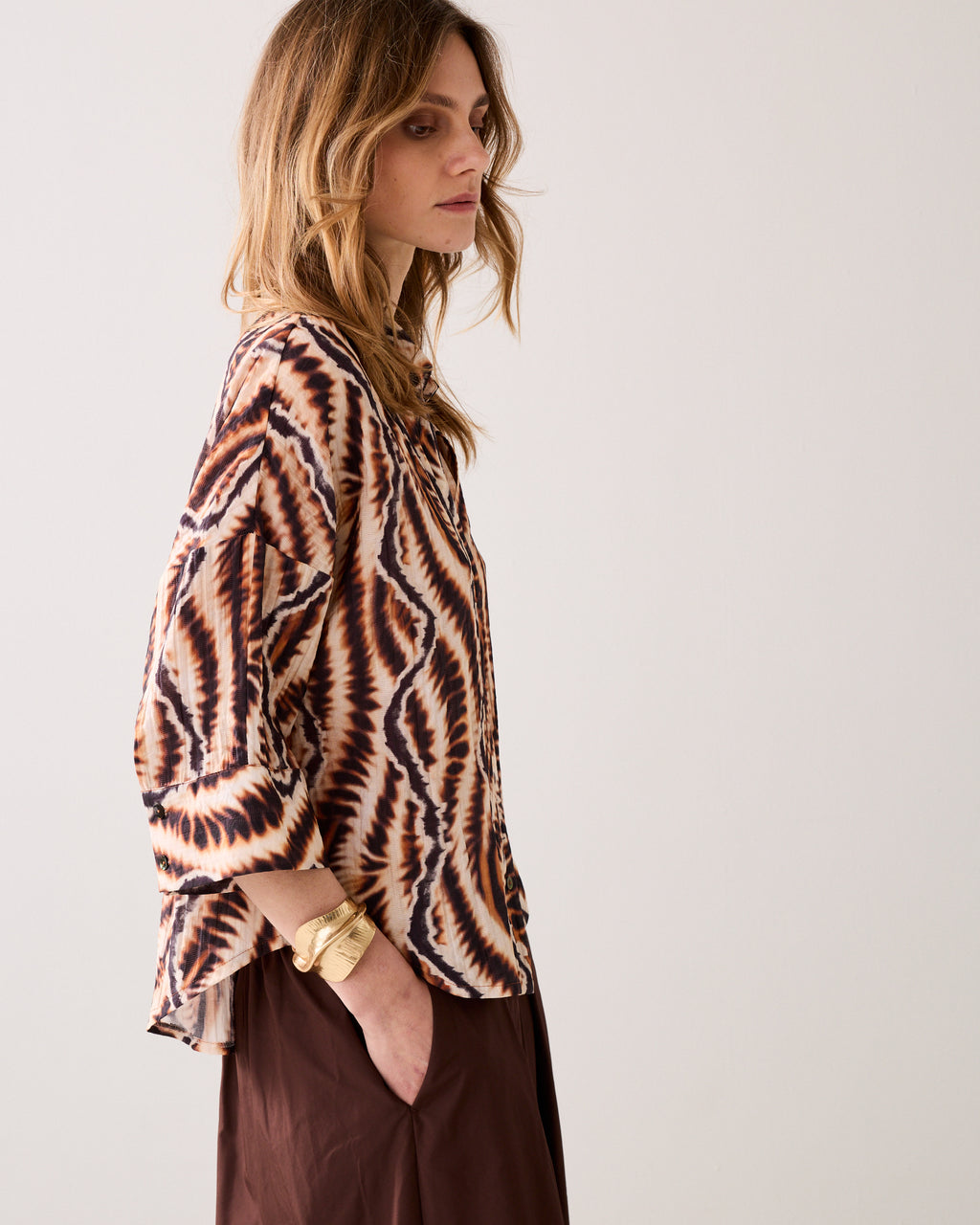 Chemisier en viscose safari