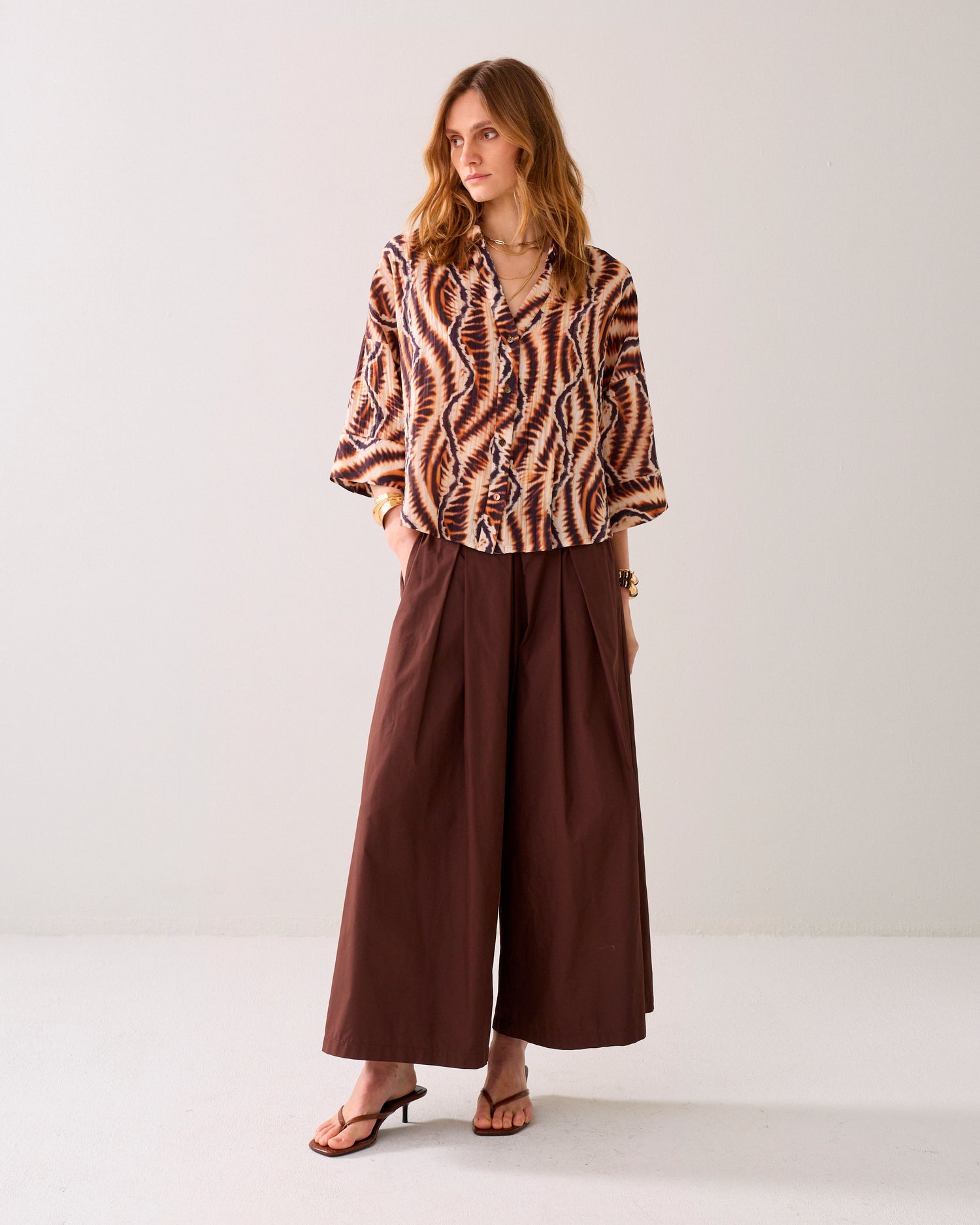 Chemisier en viscose safari