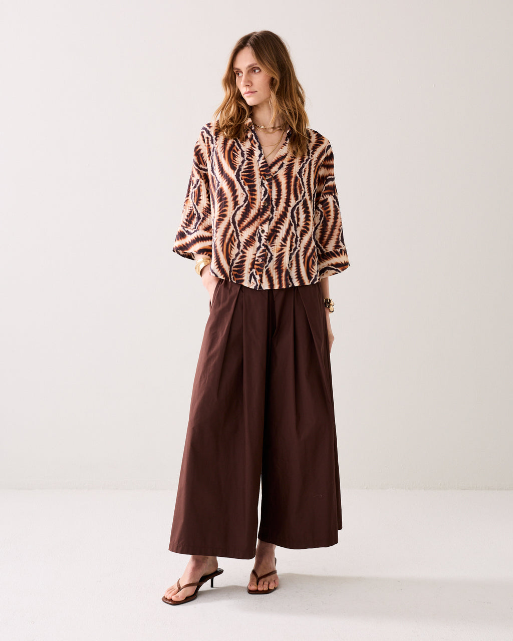 Chemisier en viscose safari