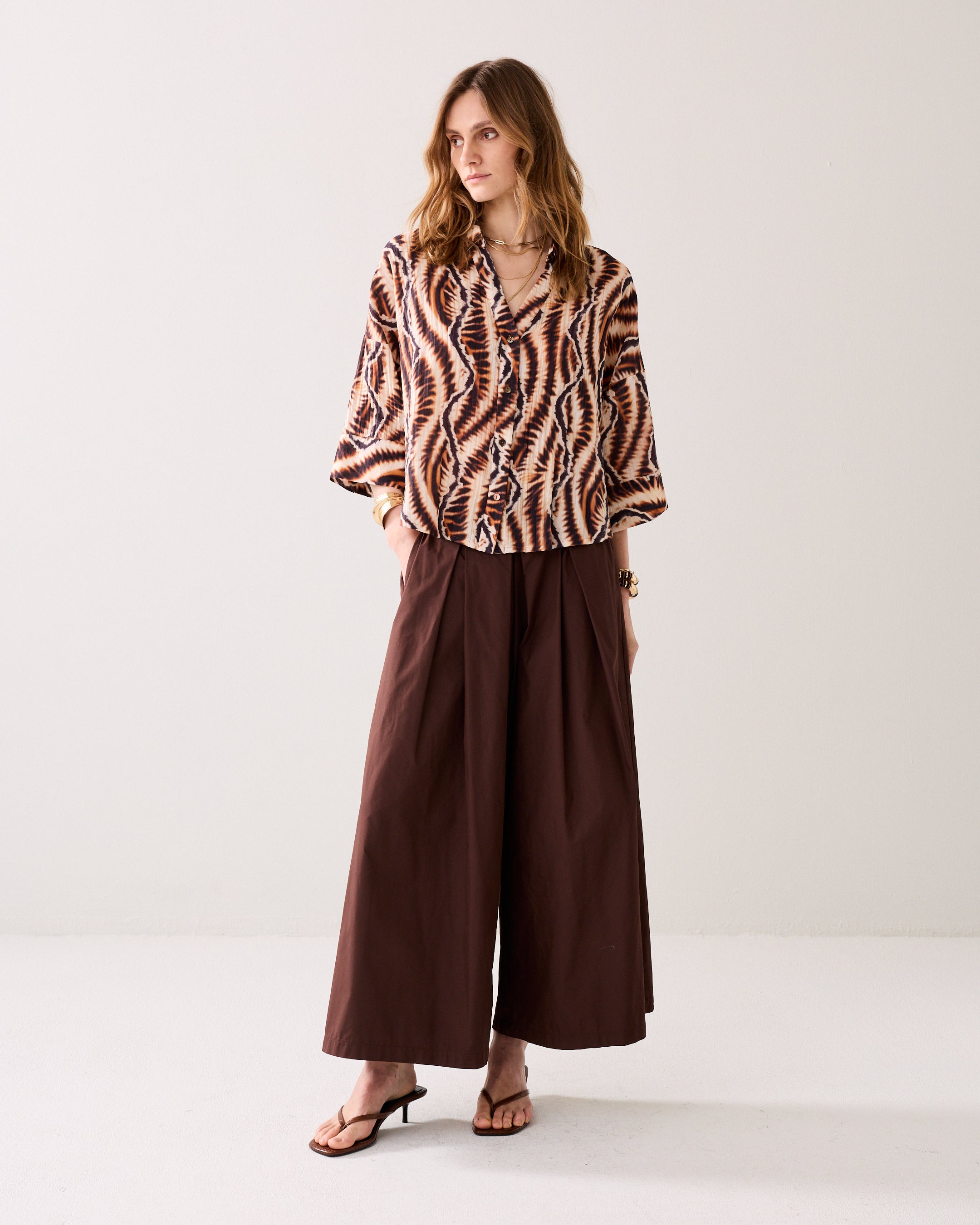 Chemisier en viscose safari