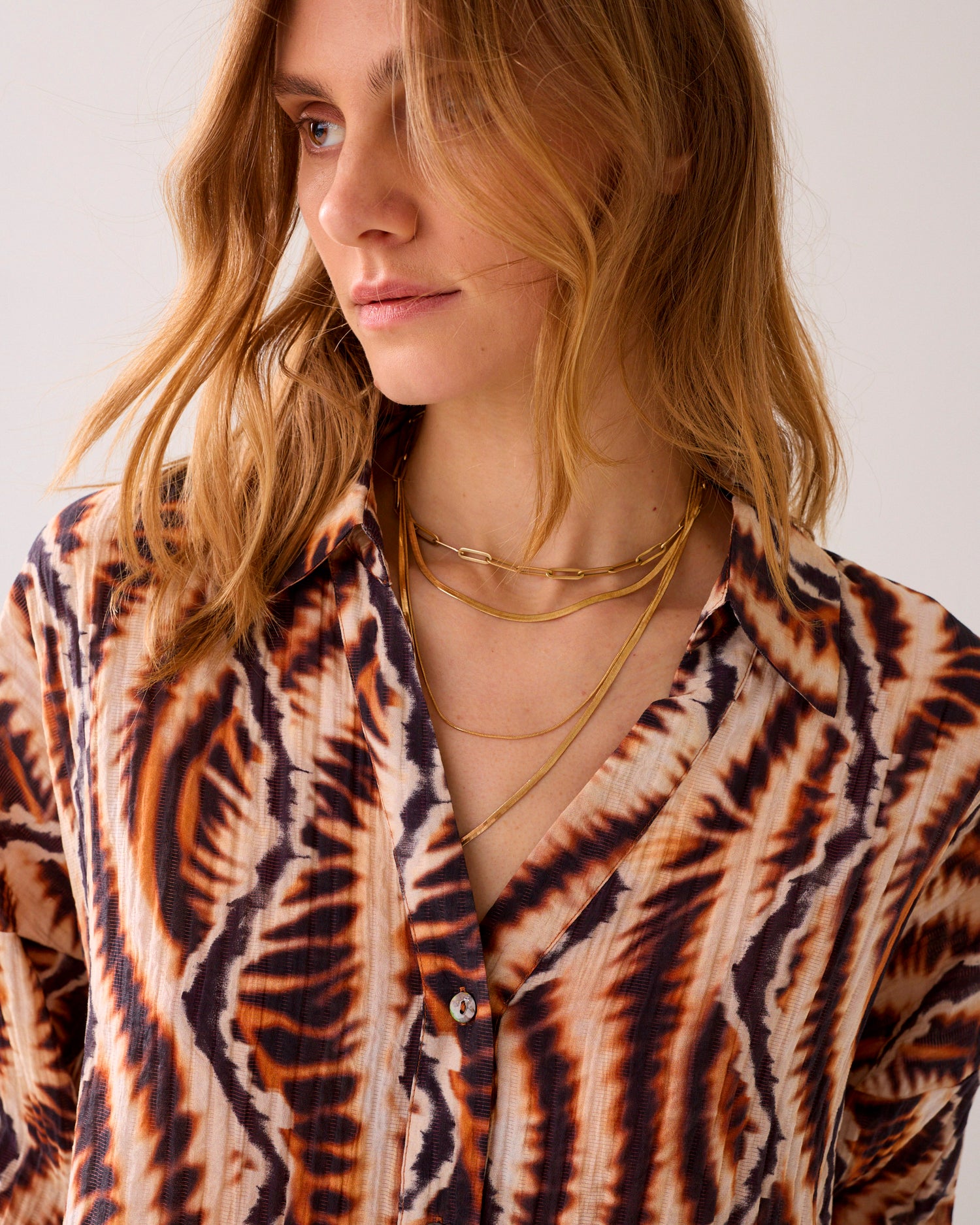 Chemisier en viscose safari