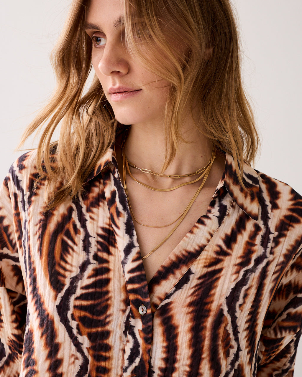 Chemisier en viscose safari