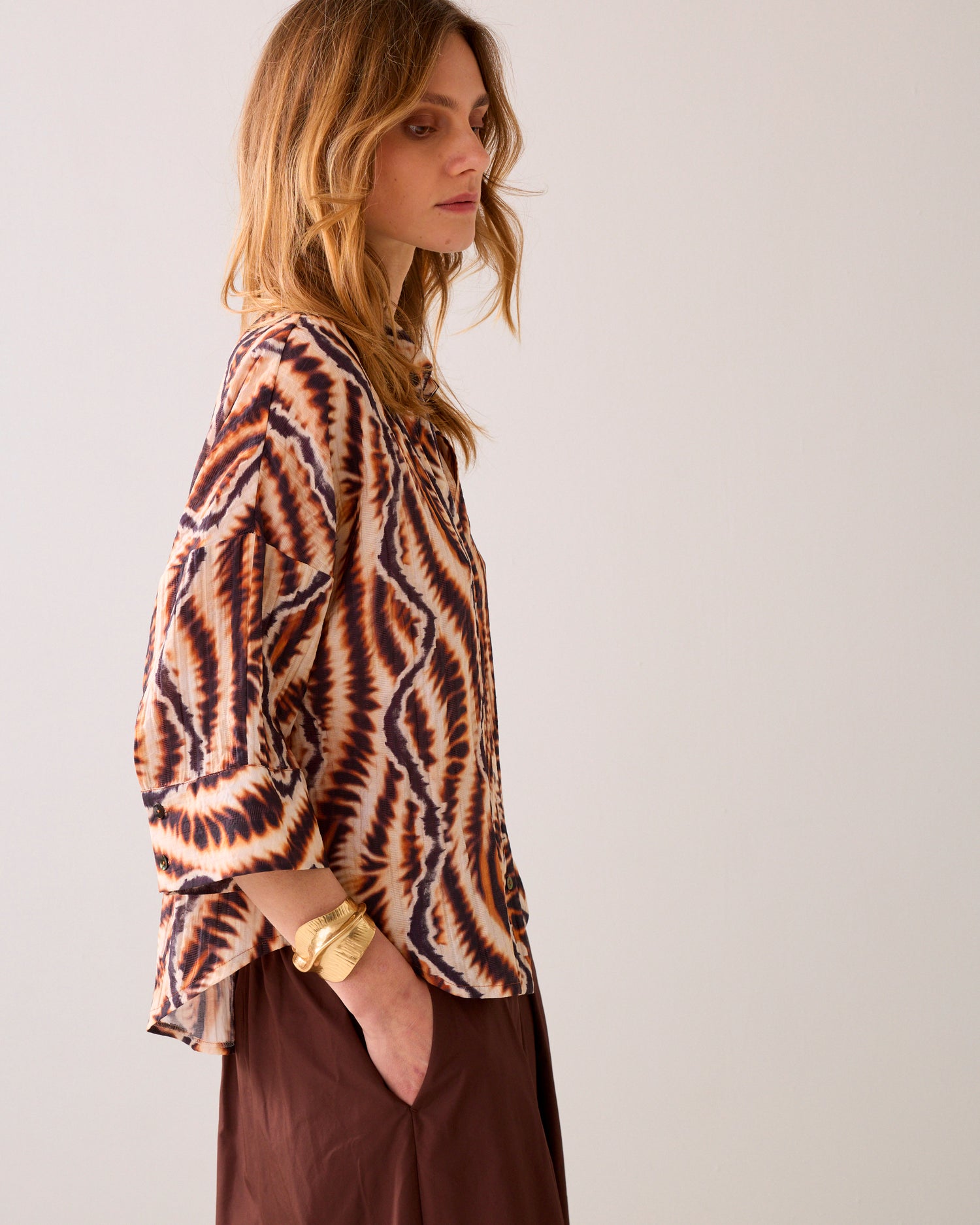 Chemisier en viscose safari