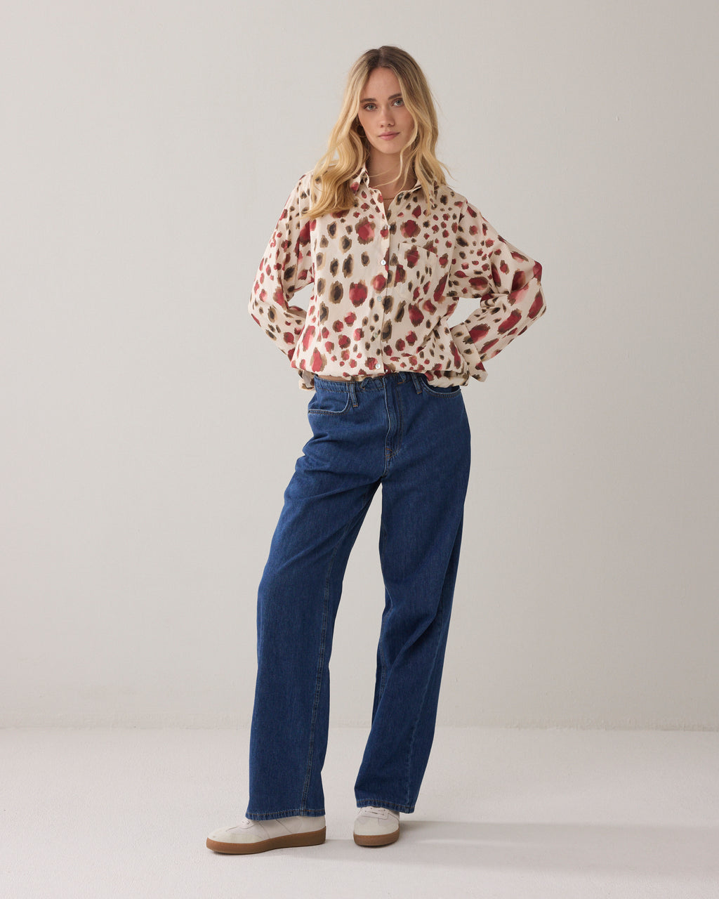 Blouse met animalprint