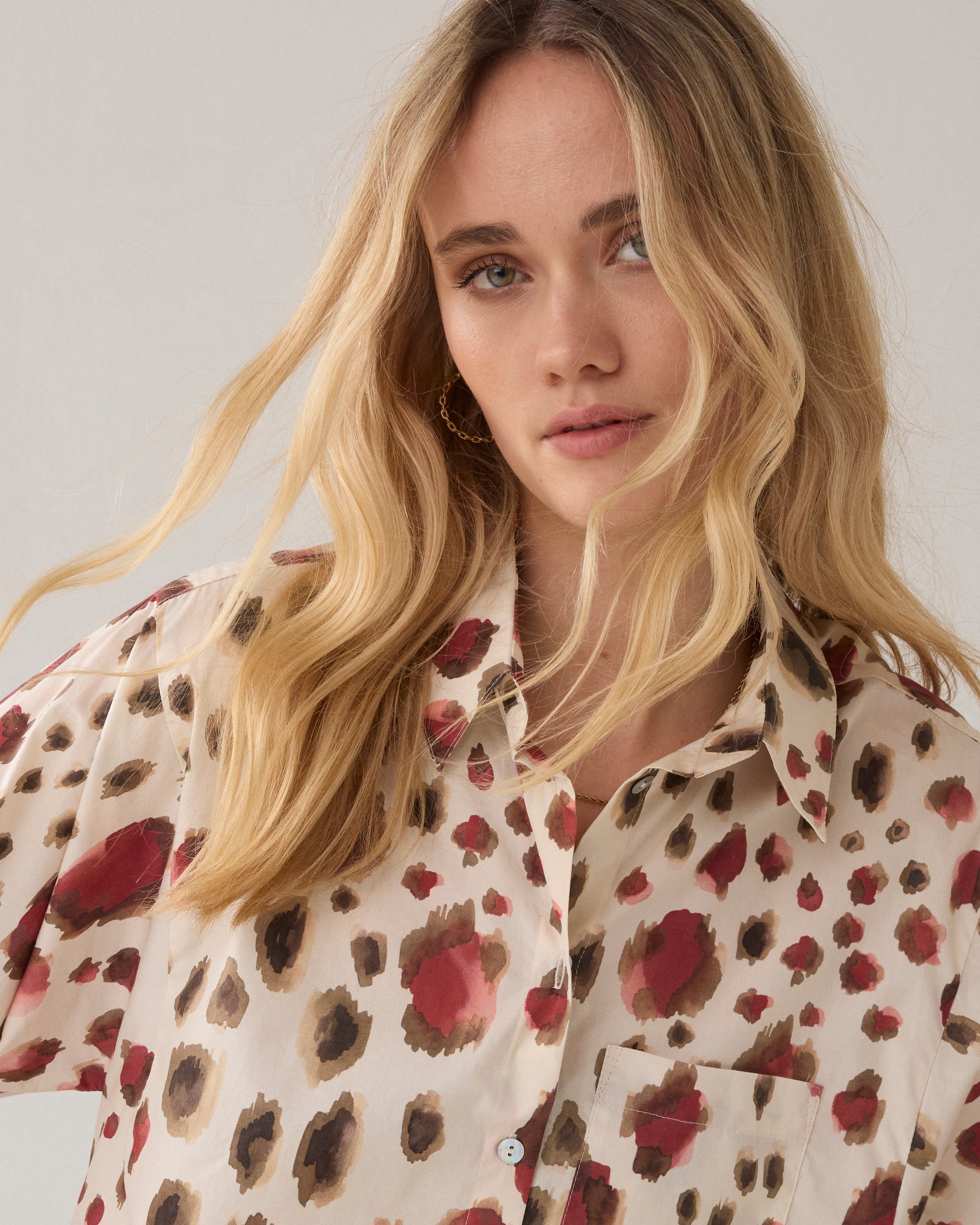 Blouse met animalprint
