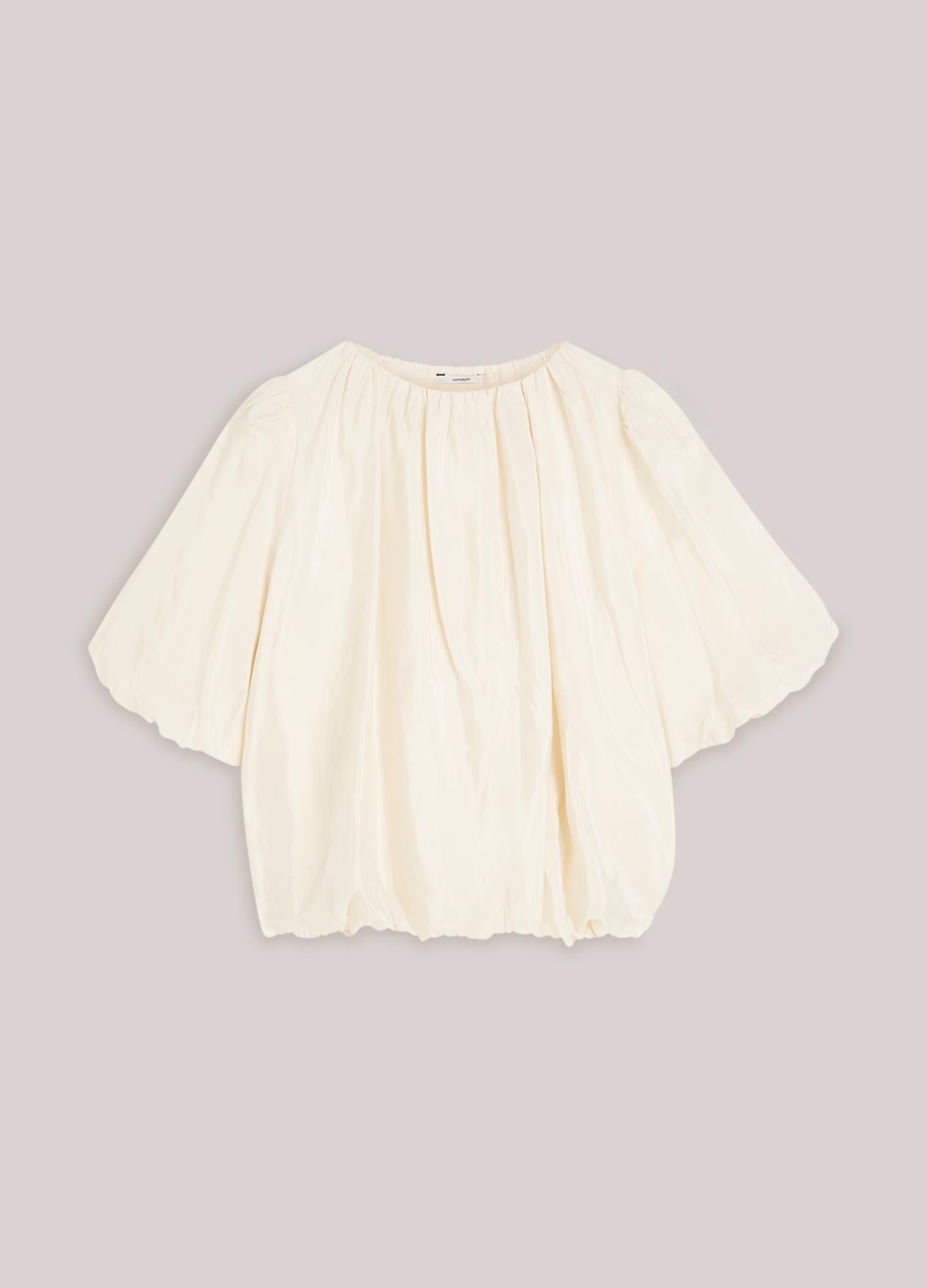 Glanzende geplooide top