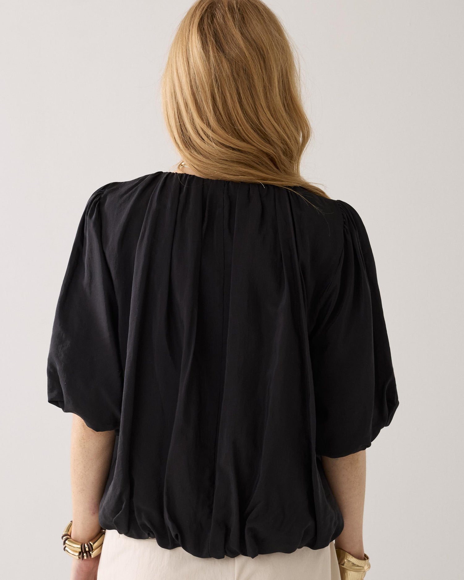 Glänzendes plissiertes Oberteil