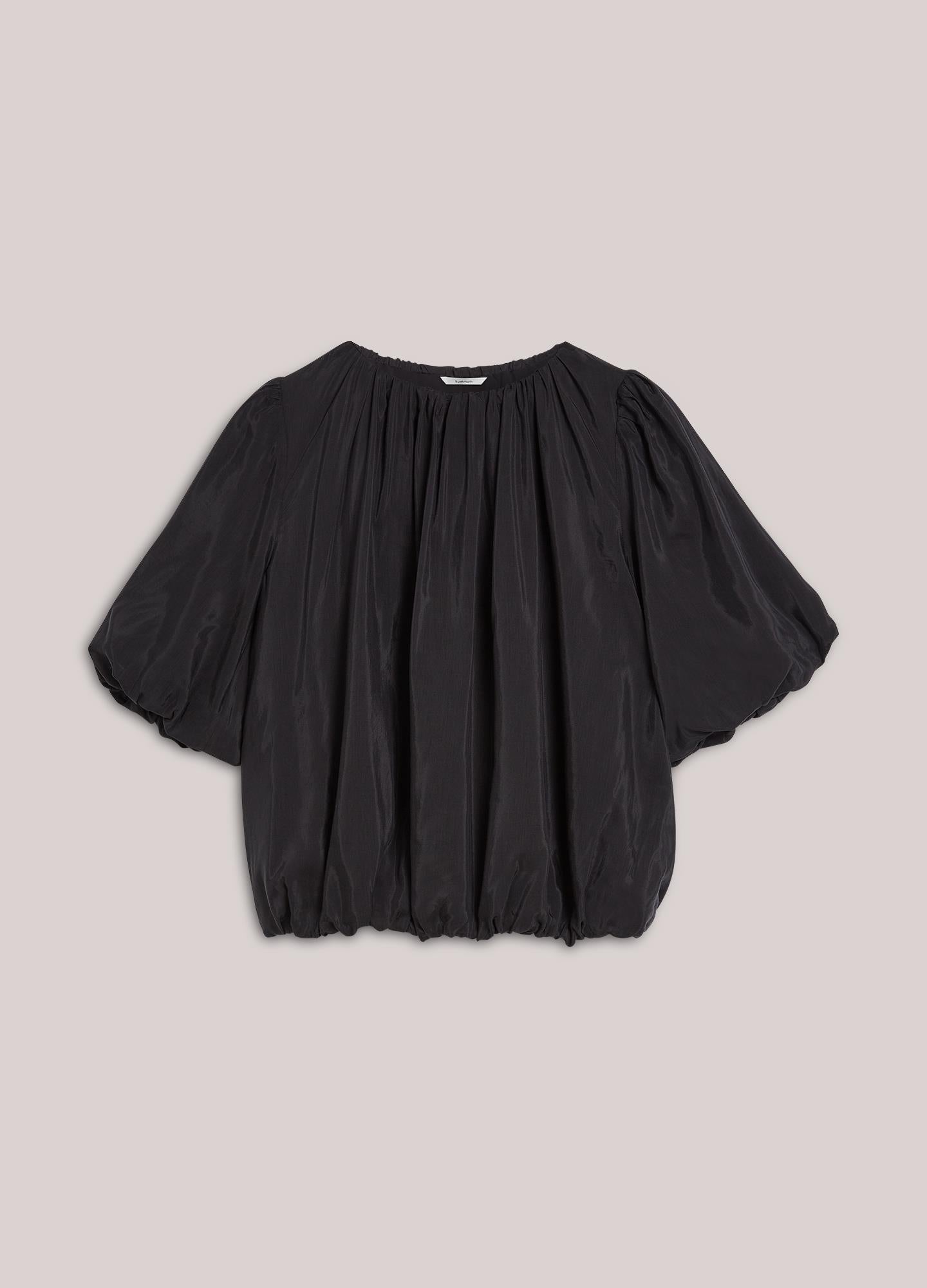 Glanzende geplooide top