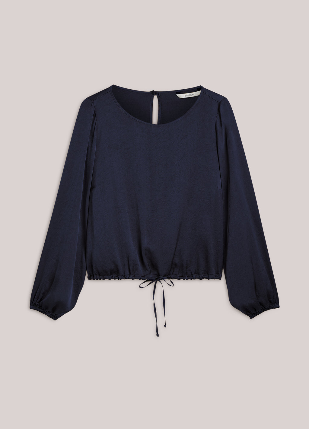 Silky top met boothals