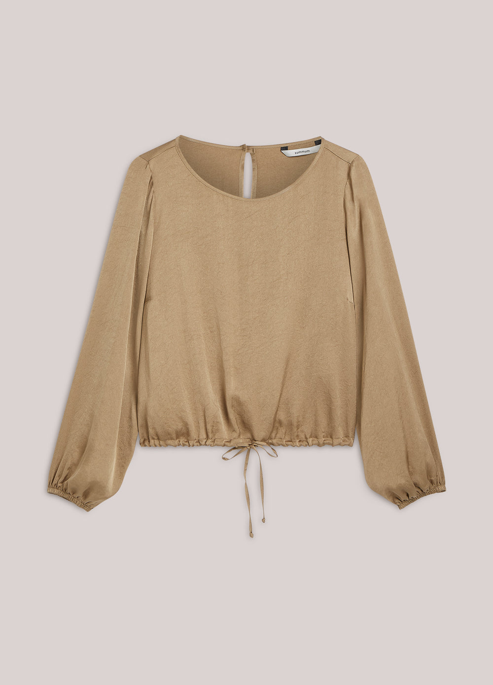 Silky top met boothals
