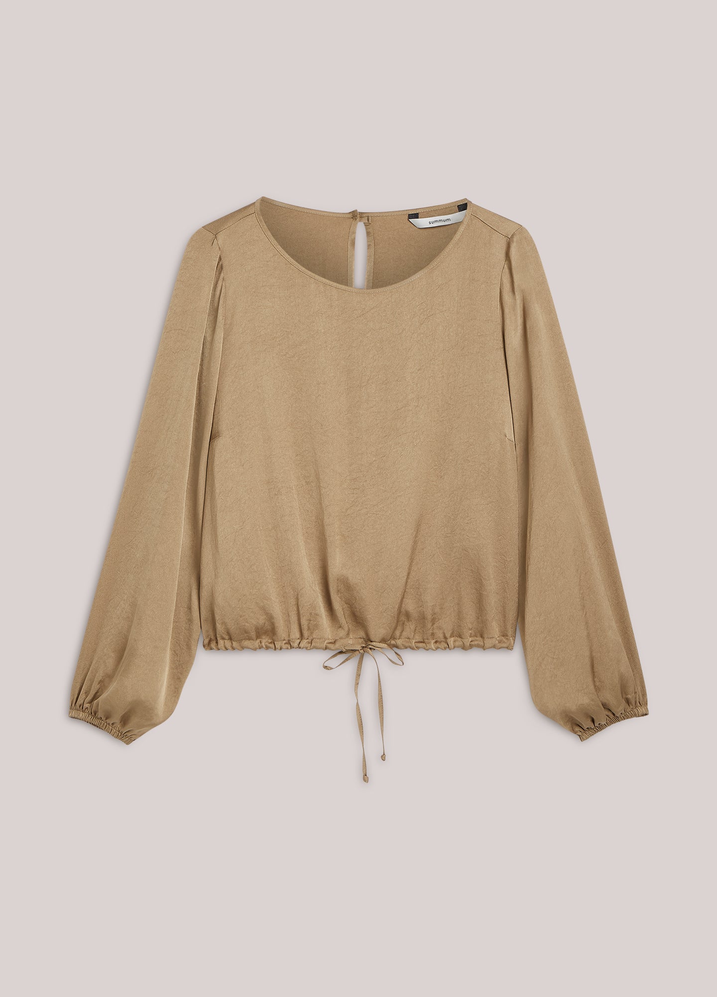 Silky top met boothals