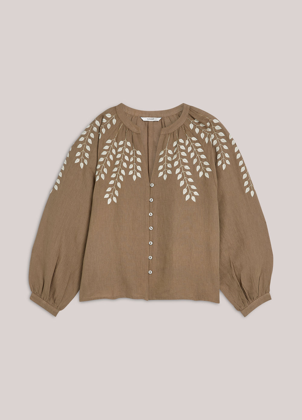 Blouse linnenlook katoen