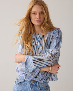 Top plissé imprimé