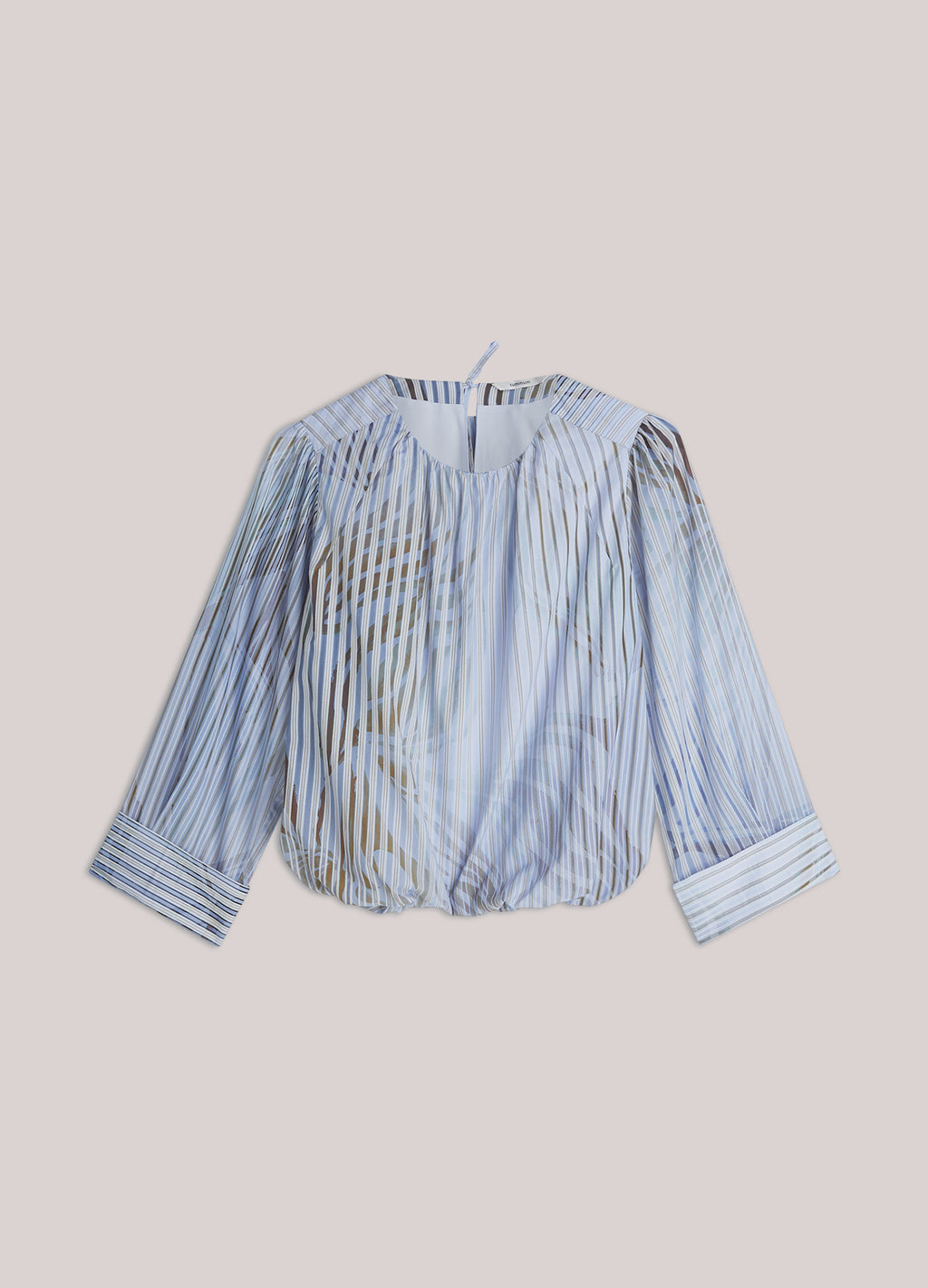 Geplooide top met print