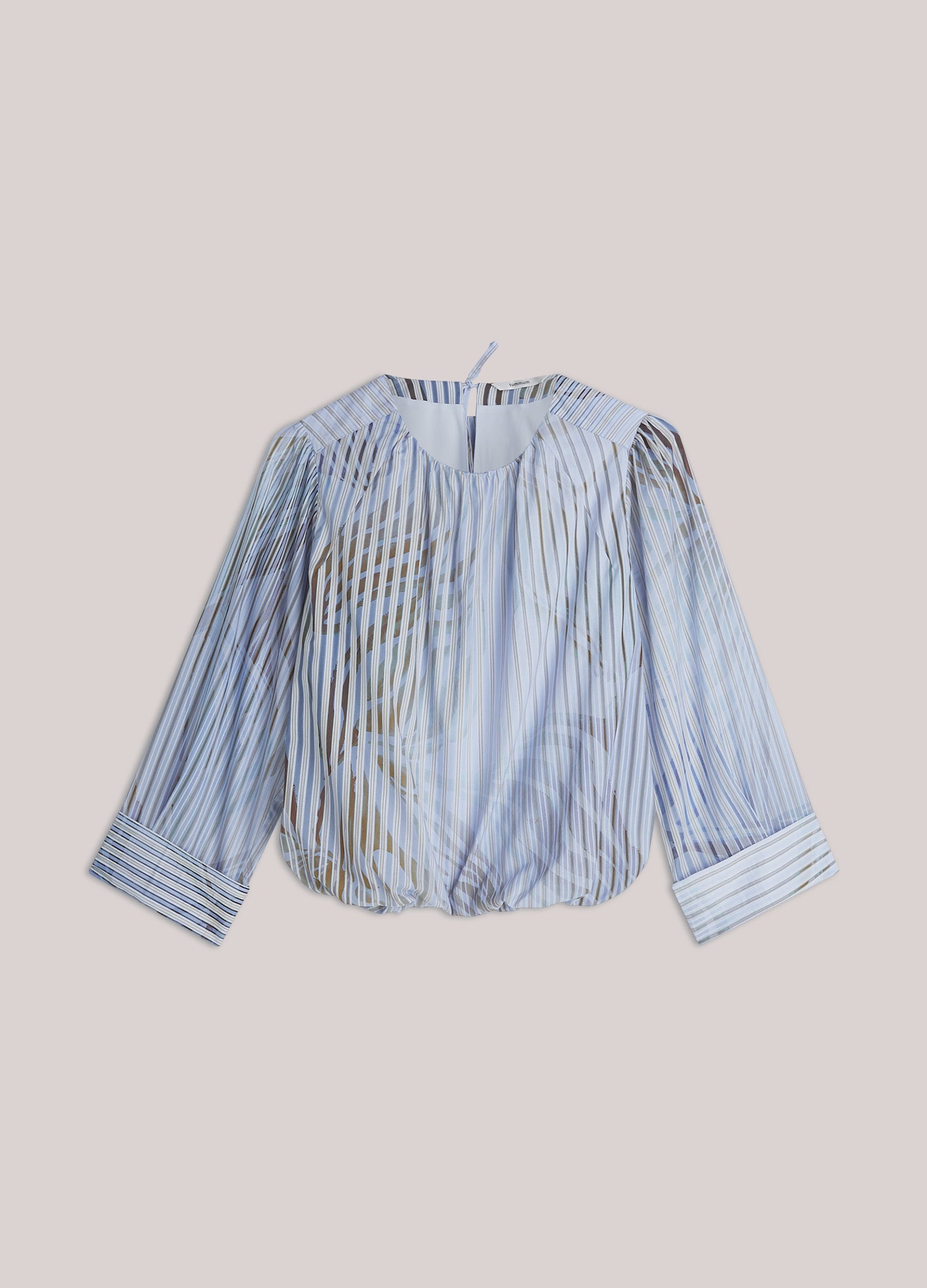 Geplooide top met print
