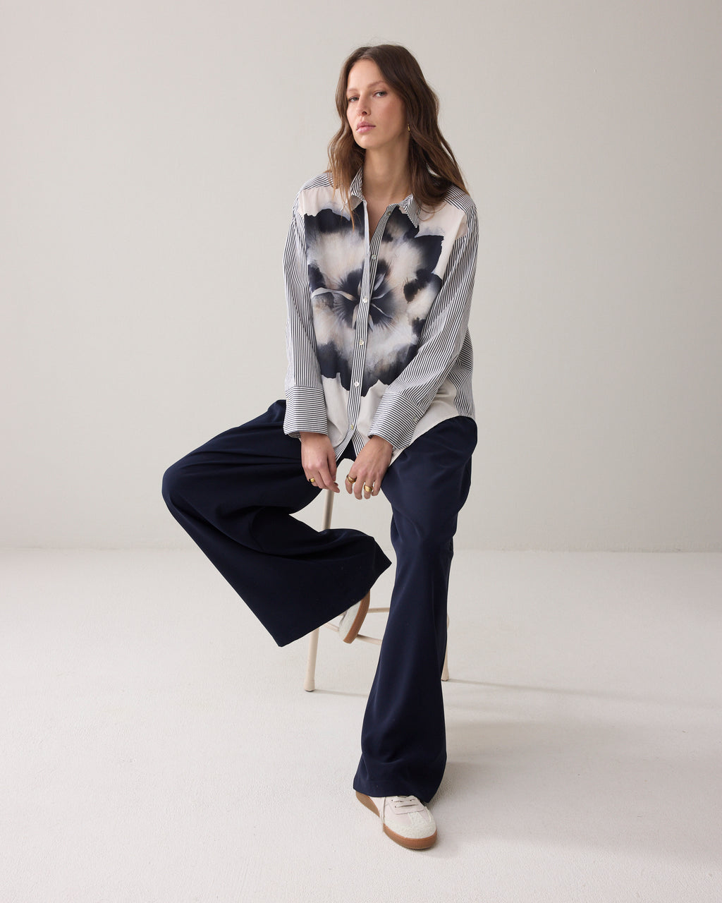 Overhemdblouse printmix