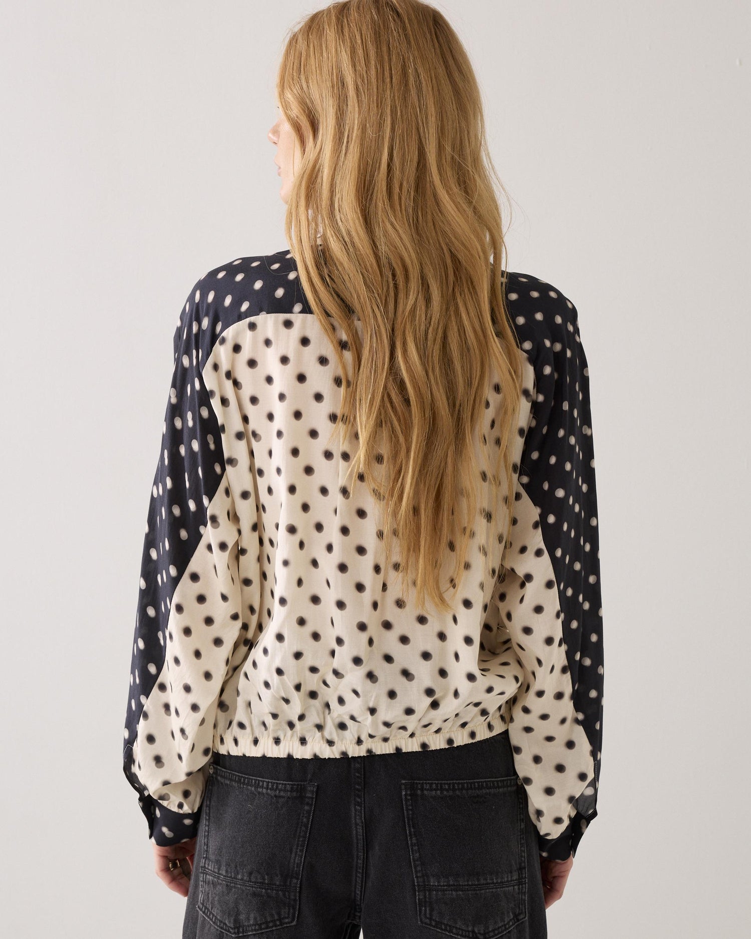 Chemisier boxy à pois