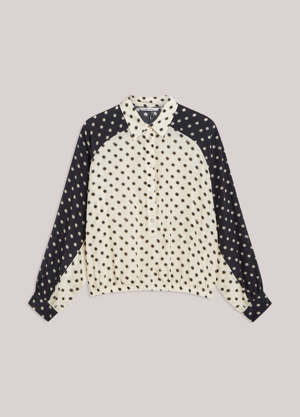 Boxy blouse met stippenprint