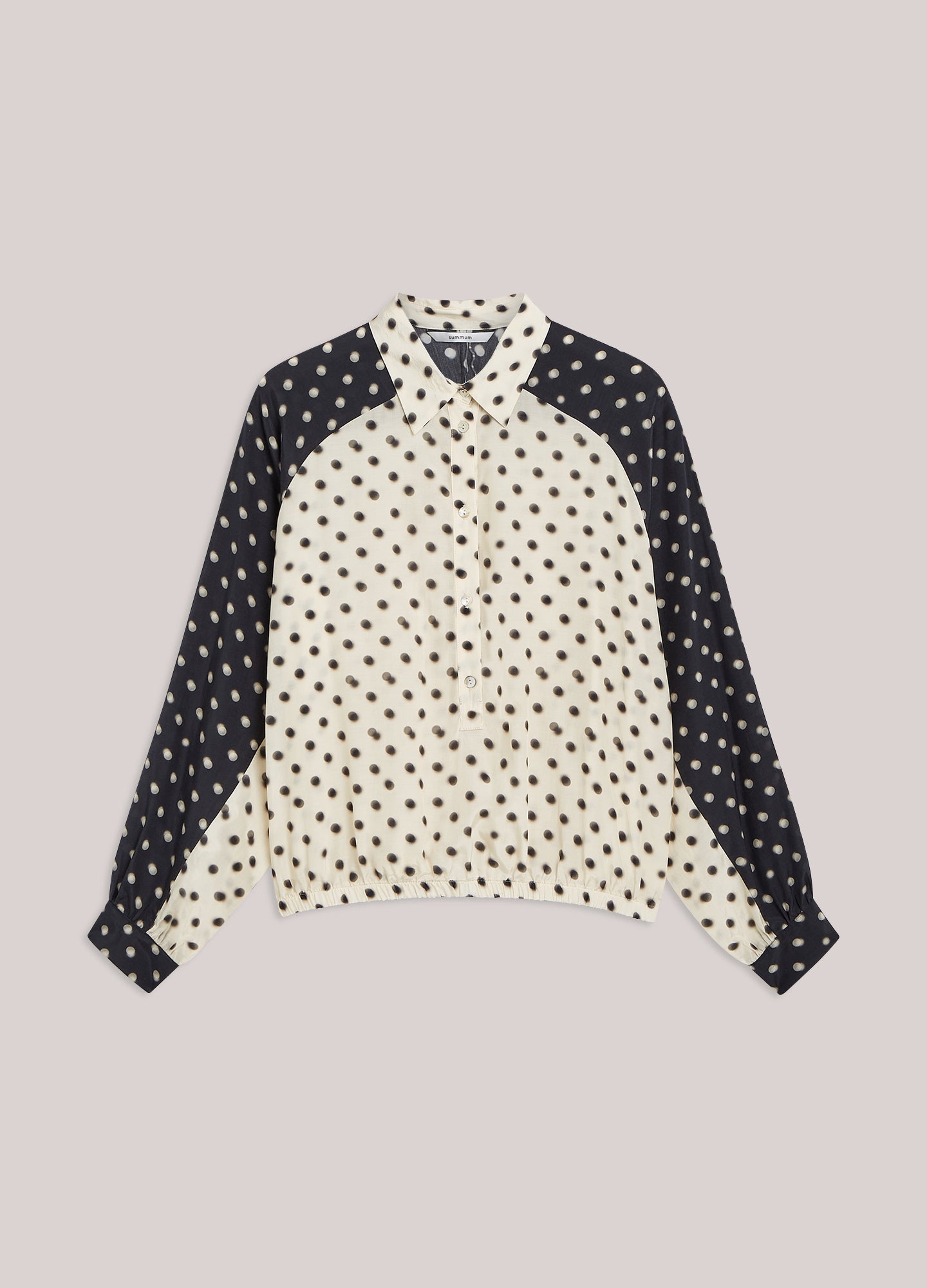 Boxy blouse met stippenprint